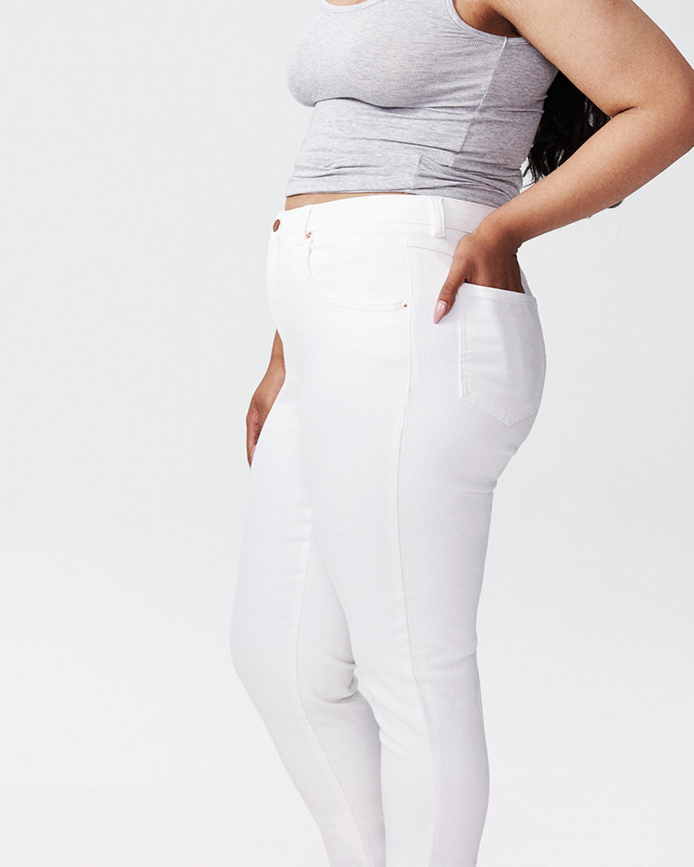 Seine High Rise Skinny Jeans 27 Inch - White