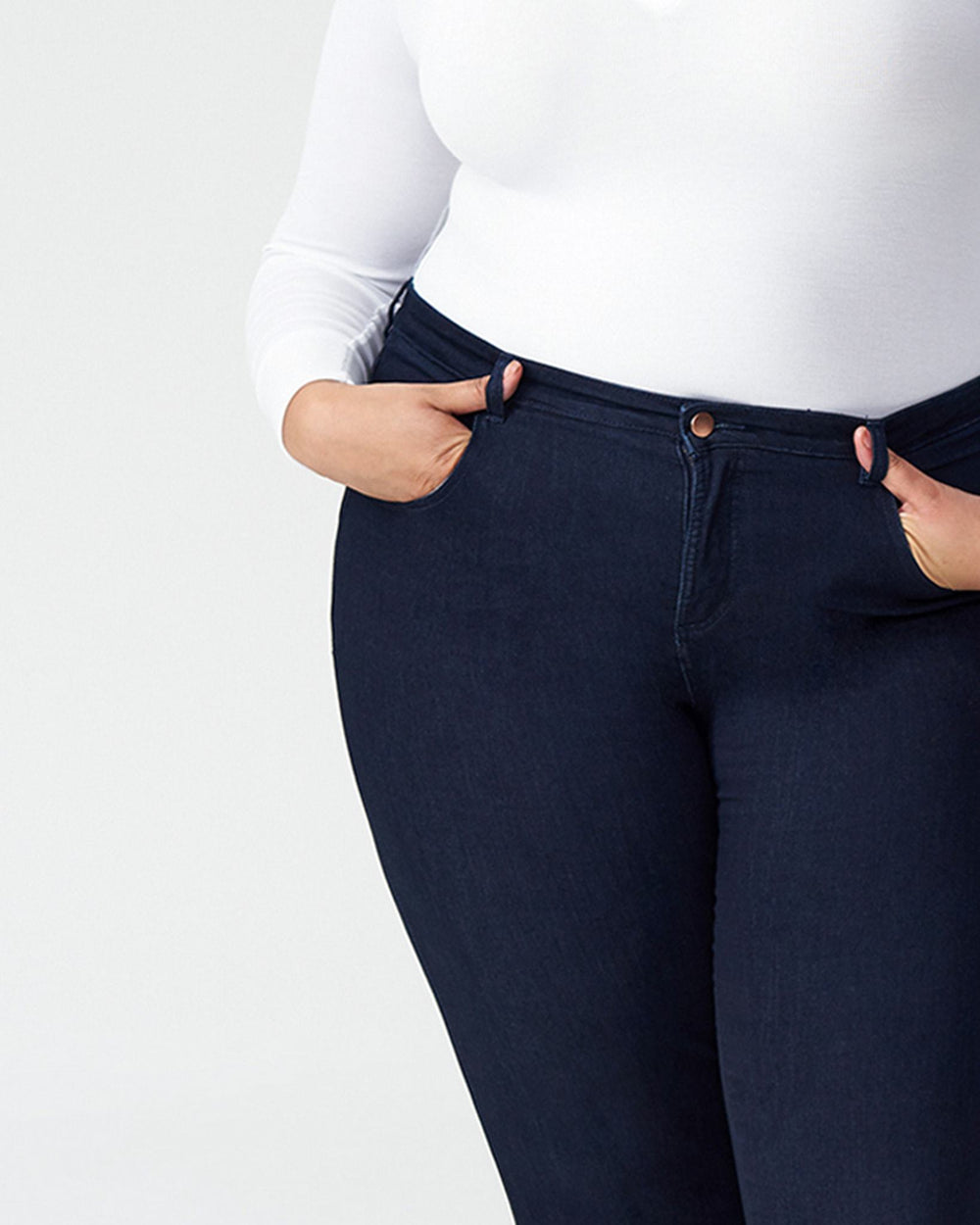 Seine Mid Rise Skinny Jeans 32 Inch - Dark Indigo