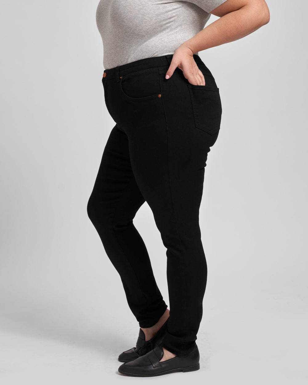 Seine Mid Rise Skinny Jeans 32 Inch - Black