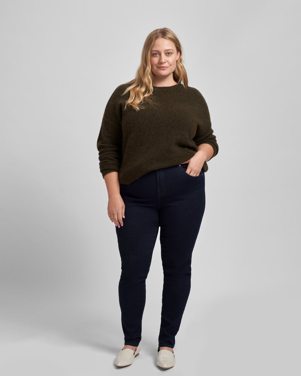 Seine Mid Rise Skinny Jeans 27 Inch - Dark Indigo