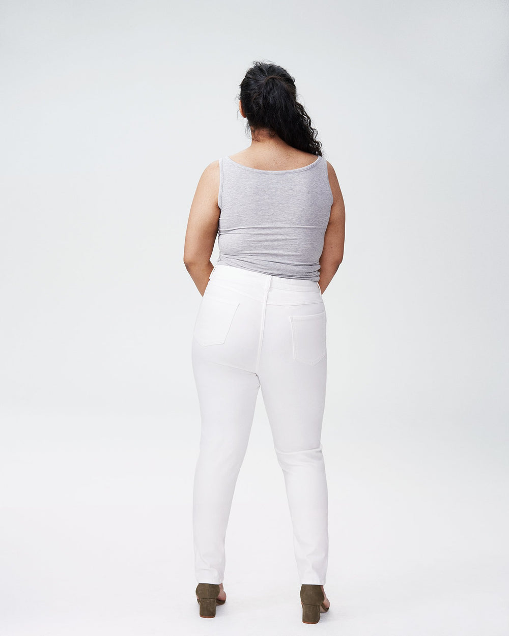Seine High Rise Skinny Jeans 32 Inch - White