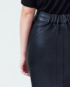 Sillaro Leatherette Pencil Skirt - Black Image Thumbnmail #4