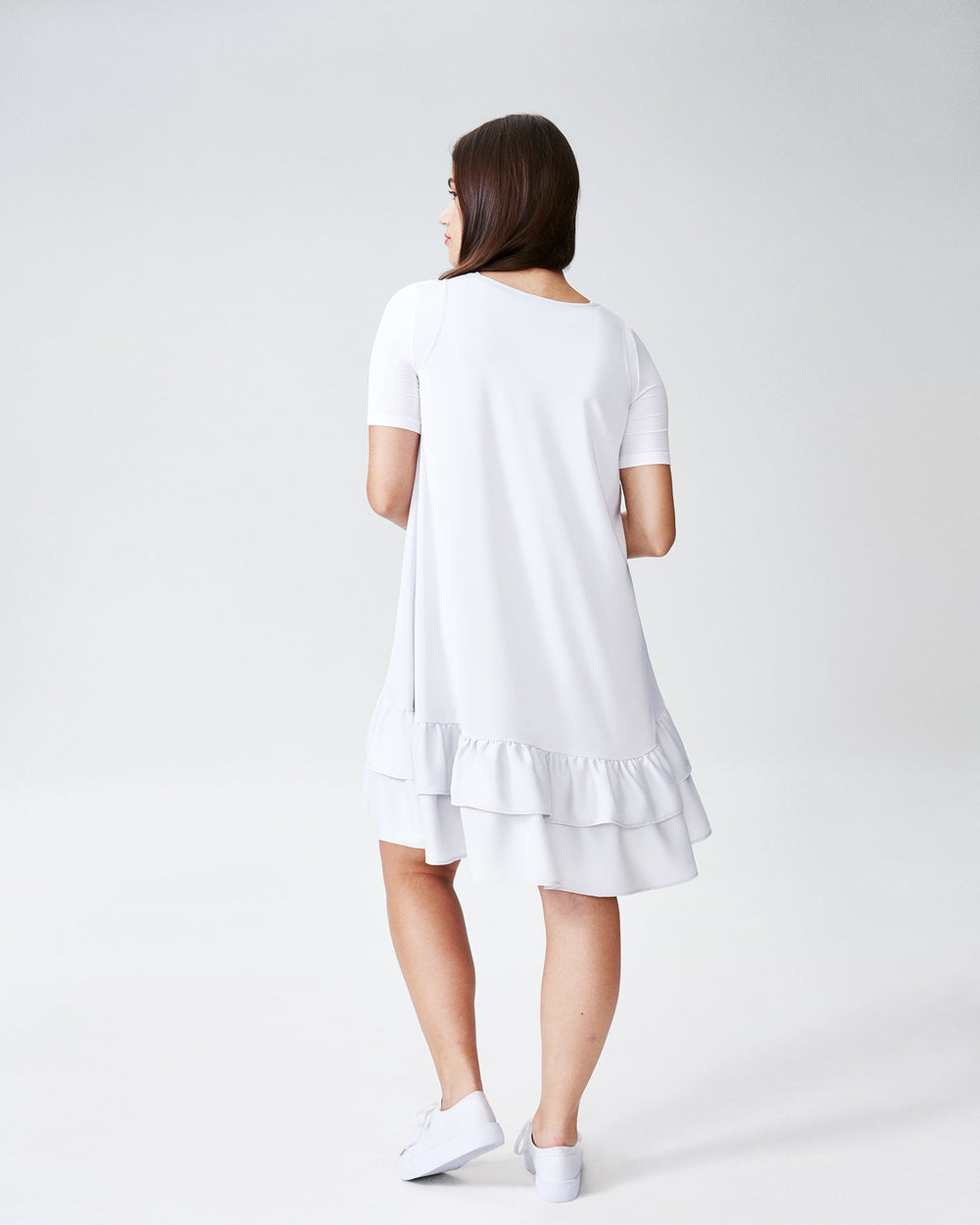 Taza Trapeze Babydoll Dress - Dove Grey
