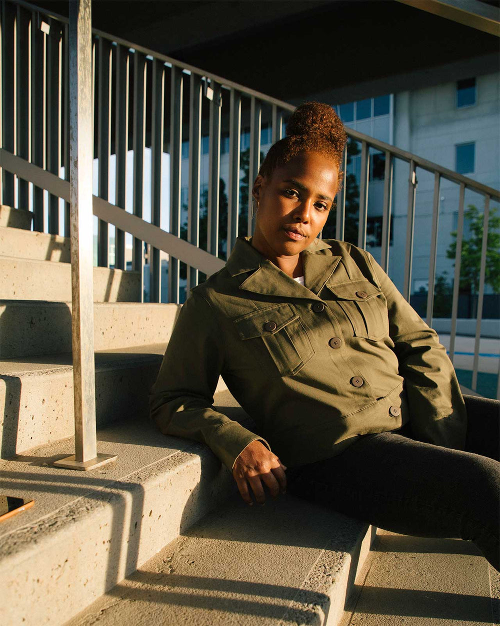 Chelsea Stretch Cotton Twill Jacket - Ivy