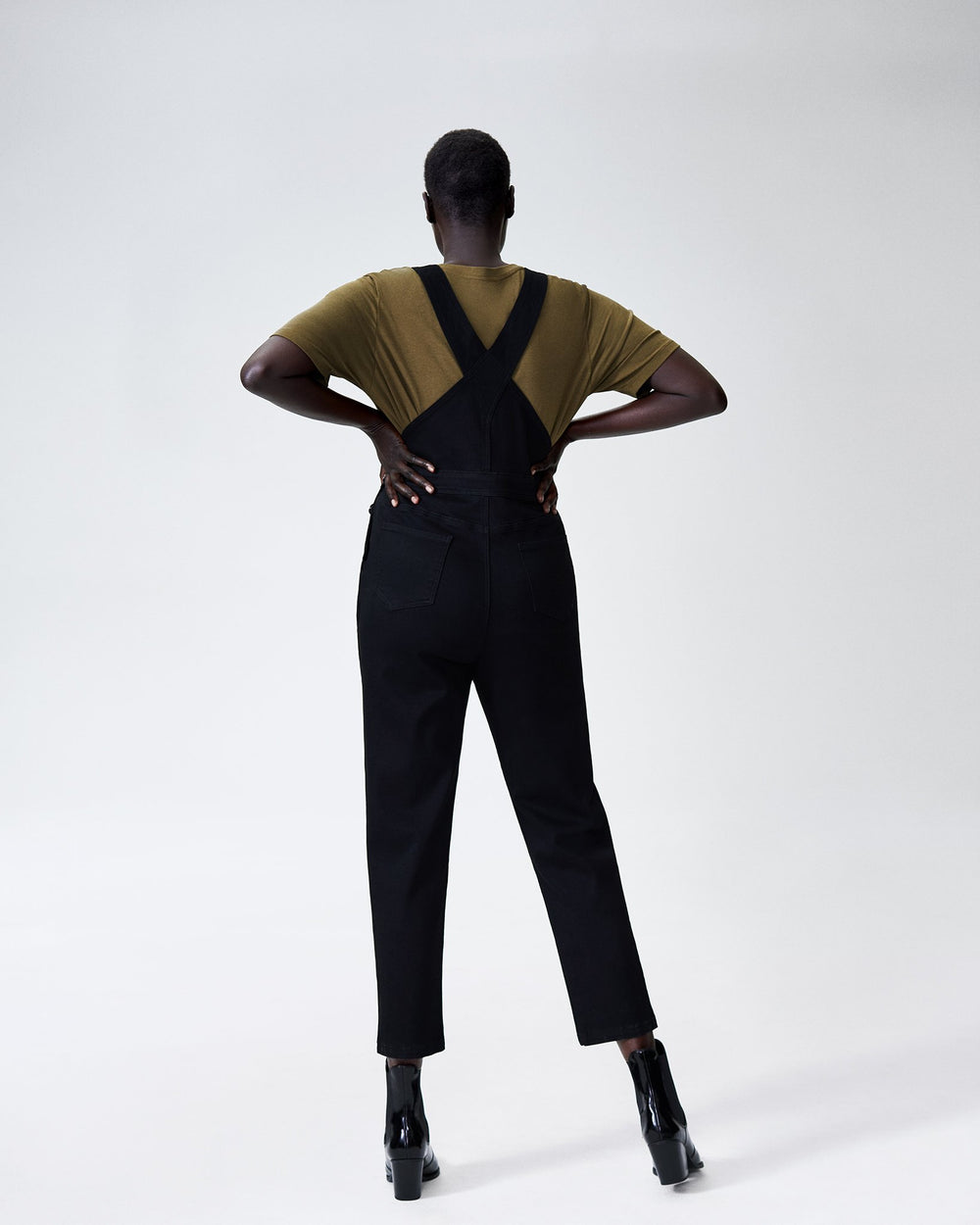 Olivia Denim Overalls - Black